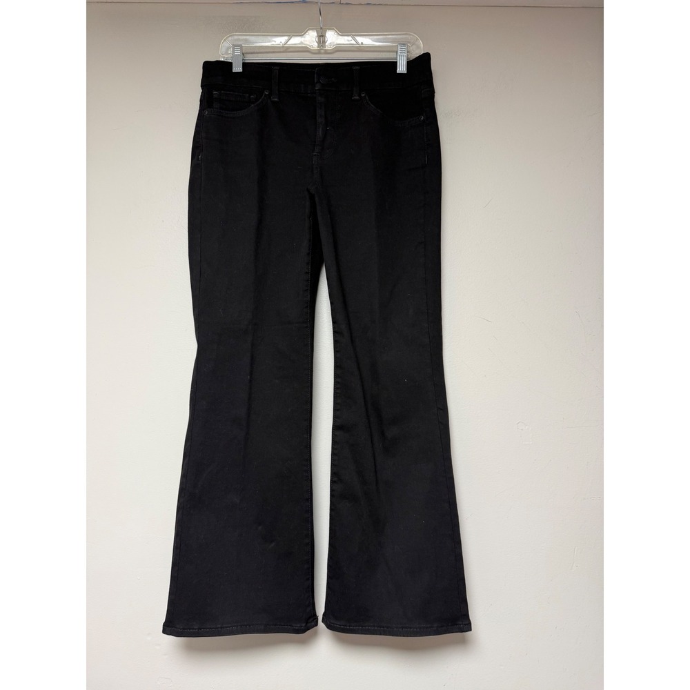 NYDJ Black Flare Jeans Stretch Wide Leg Denim Pants Womens Size S Small